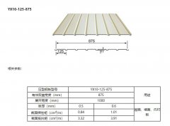YX10-125-875型彩钢压型板