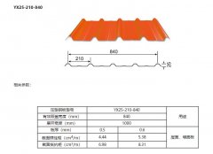 YX25-210-840彩钢压型板